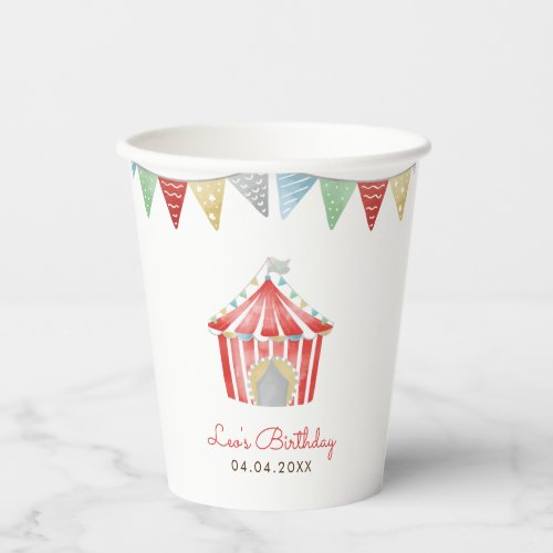 Vintage Circus Birthday Party  Paper Cups