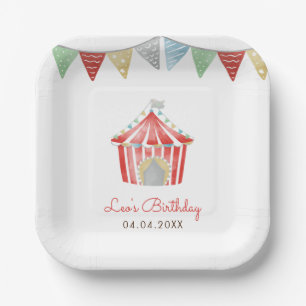 Vintage Circus Birthday Party Paper Plates
