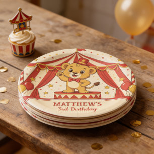 Vintage Circus Birthday Party Paper Plates