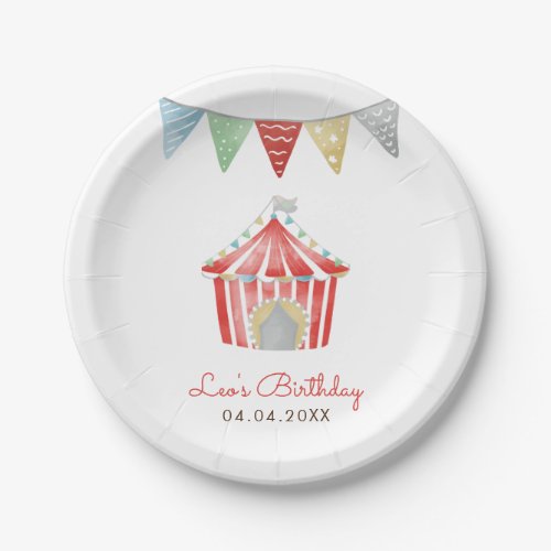 Vintage Circus Birthday Party Paper Plates