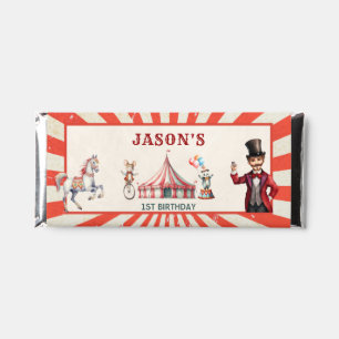 Vintage Circus Carnival Birthday Hershey Bar Favors