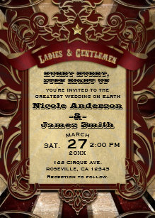 Carnival Wedding Invitations Zazzle