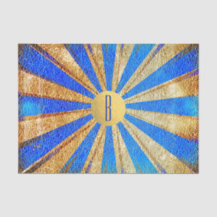Vintage Circus Carnival Royal Blue Gold Foil Party Tissue Paper