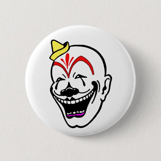 Vintage Circus Clown Button (Front)