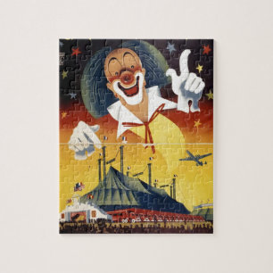Vintage Circus Clown Jigsaw Puzzle