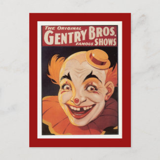 Vintage Circus Clown Postcard