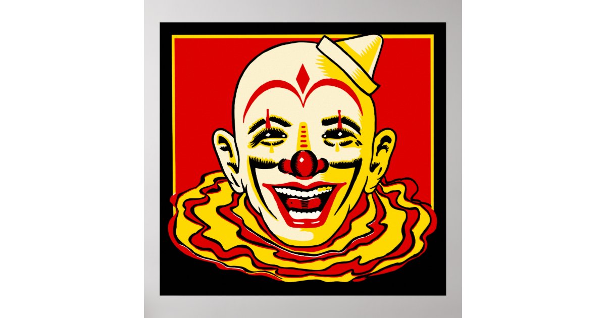 vintage clown poster