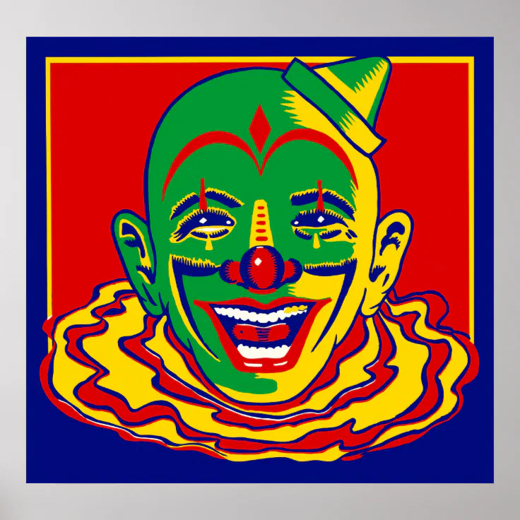 Details about   Circus Clown 1956 Vintage Poster Print Retro Style Art Wall Decoration 