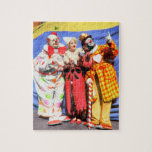 Vintage Circus Clown Puzzle<br><div class="desc">Enjoy piecing together this fabulous colorized photo of two of the most famous veteran circus clowns of the 20th century, Mr. Felix Adler and Mr. Paul Jung.</div>