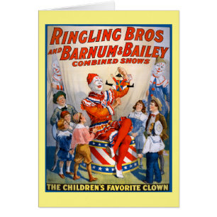 Vintage Circus Clown Show Cards