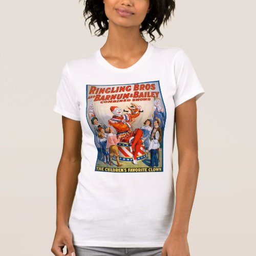 Vintage Circus Clown Show T_Shirt