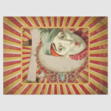 Vintage Circus Clown Tissue Paper