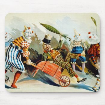 Vintage Circus Clowns Art Mouse Pad by pjwuebker at Zazzle