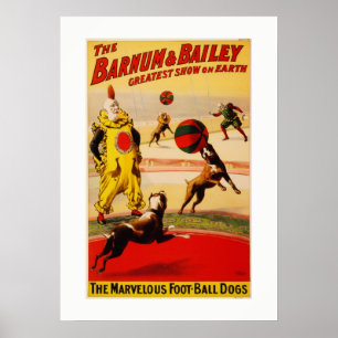 Vintage circus dog poster