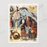 Vintage Circus Dog Trainer Postcard