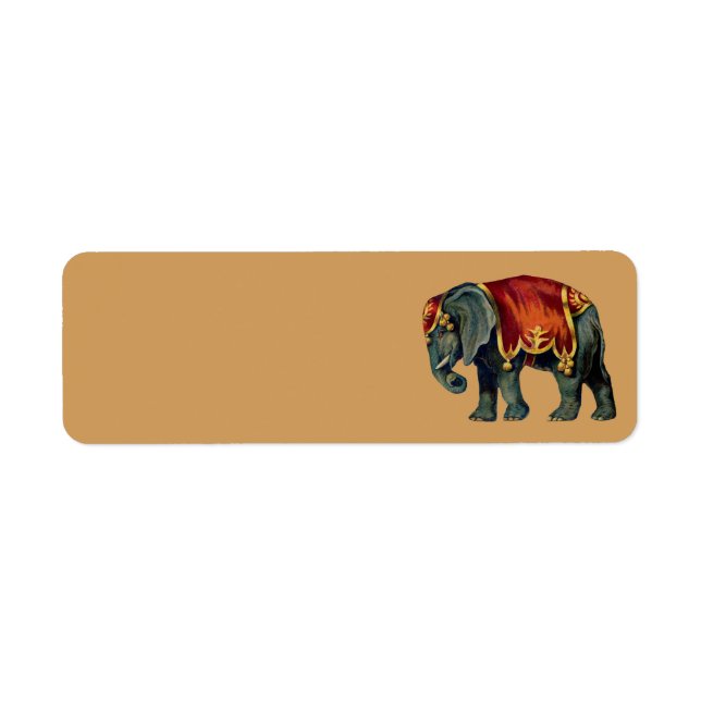 vintage circus elephant address labels (Front)