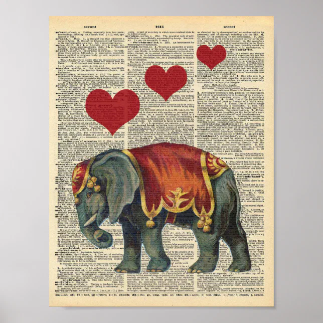 vintage circus elephant poster