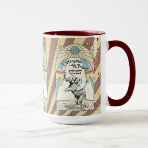 Vintage circus elephant performing animal French Mug