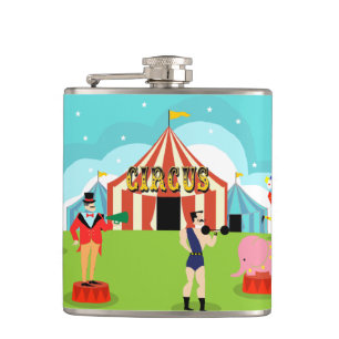 Vintage Circus Flask