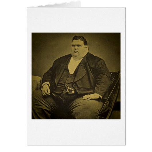 Vintage Circus Freak Sideshow Fat Man Cards (Front)