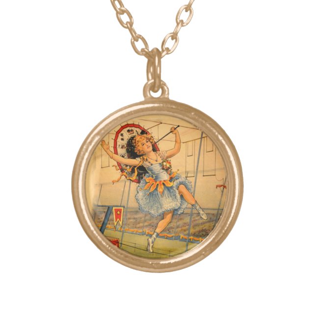 Vintage Circus Girl Necklace (Front)