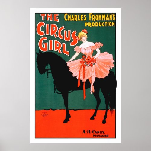 Vintage Circus Girl Poster
