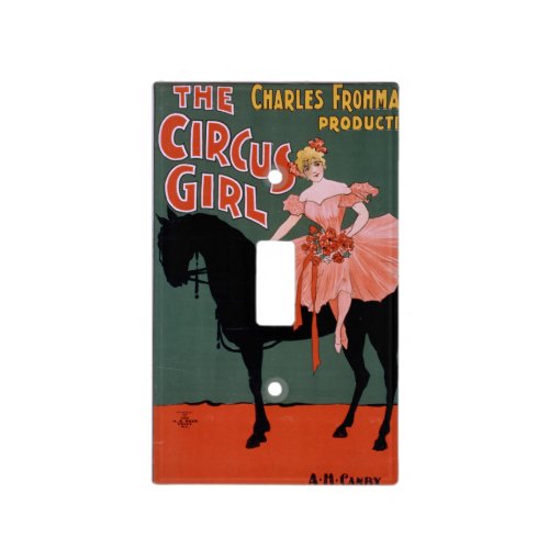 Vintage Circus Girl Poster Light Plate Cover