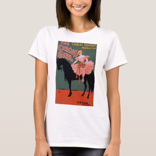 Vintage Circus Girl Poster T_Shirt
