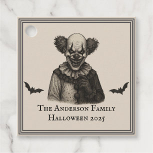 Vintage Circus   Haunted Carnival Theme Halloween  Favor Tags