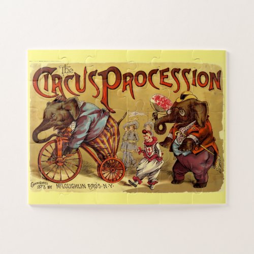 Vintage Circus Illustration Art Old Antique Jigsaw Puzzle