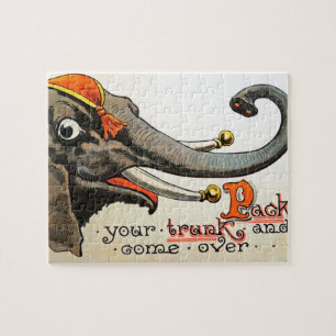 Vintage Circus Illustration Art Old Antique Jigsaw Puzzle