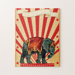 Vintage Circus Illustration Art Old Antique Jigsaw Puzzle