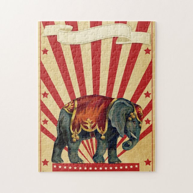 Vintage Circus Illustration Art Old Antique Jigsaw Puzzle (Vertical)