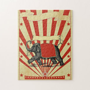 Vintage Circus Illustration Art Old Antique Jigsaw Puzzle