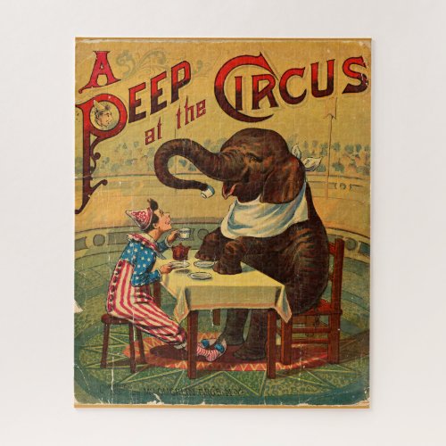 Vintage Circus Illustration Art Old Antique Jigsaw Puzzle