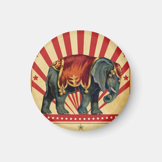 Vintage Circus Illustration Art Old Antique Magnet (Front)