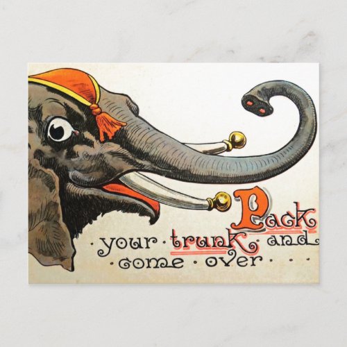 Vintage Circus Illustration Art Old Antique Postcard