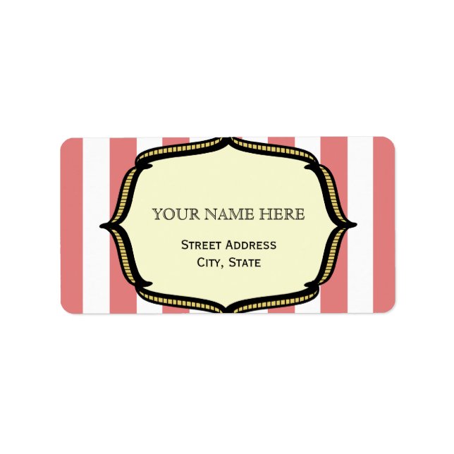 Vintage Circus Inspired Address Label (Front)