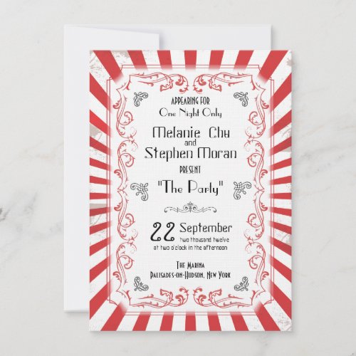 Vintage Circus Invitation