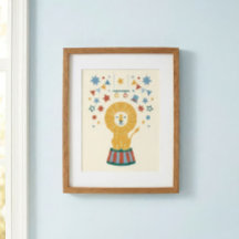 Vintage Circus Lion Nursery Art Print