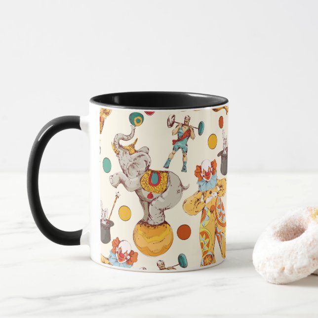 Vintage Circus Mug (With Donut)