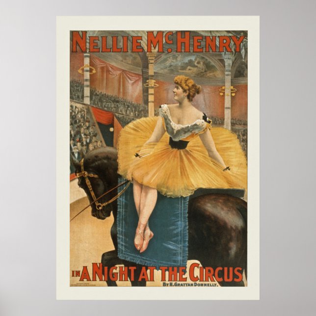 Vintage Circus Night Poster (Front)