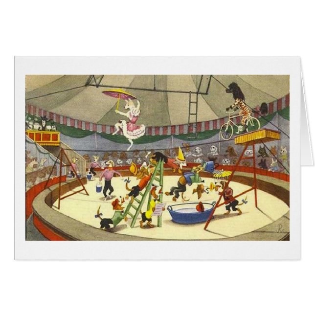 Vintage - Circus of Dogs Cards (Front Horizontal)