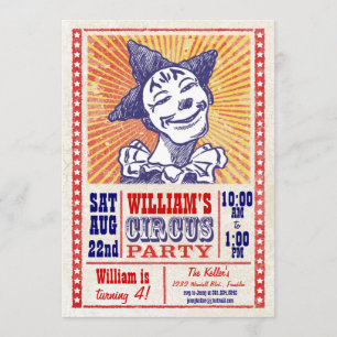 Vintage Circus Party Invitation