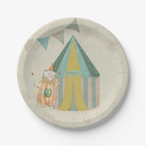 Vintage Circus Party Paper Plates