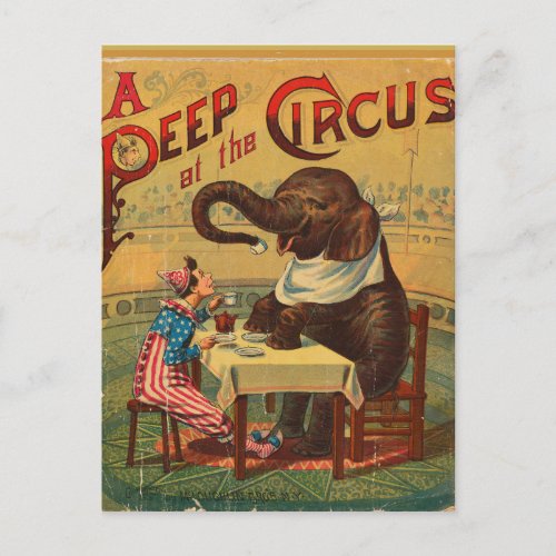 Vintage Circus Postcard