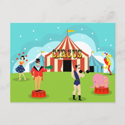 Vintage Circus Postcard