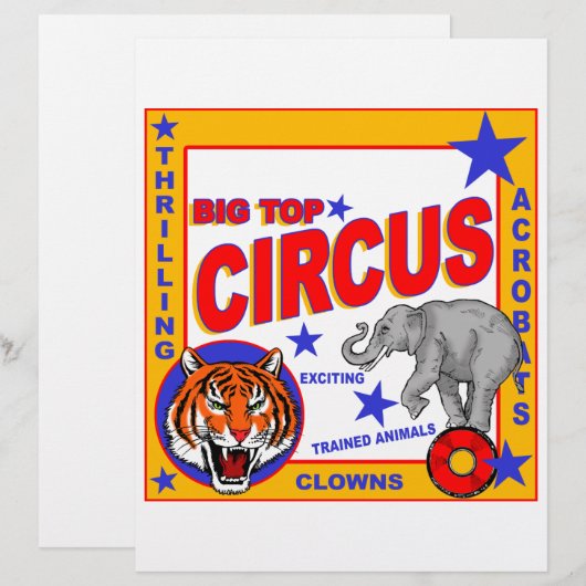 Vintage Circus Poster (Front/Back)