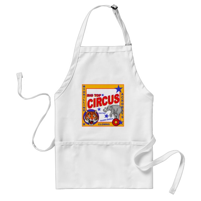 Vintage Circus Poster Adult Apron (Front)