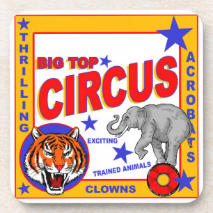 Vintage Circus Poster Beverage Coaster